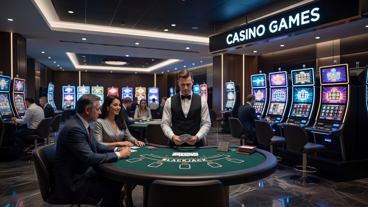 Close-up of roulette wheel and cards on a casino table during active play