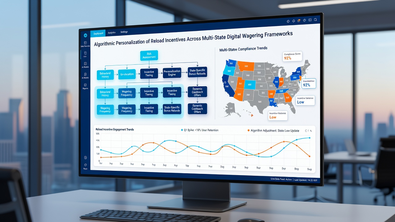 Dashboard interface displaying real-time reload incentive adjustments mapped to different state regulatory parameters