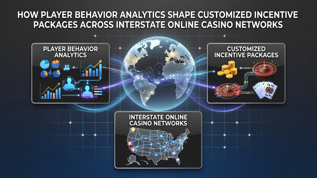 Data visualization dashboard showing player behavior patterns and incentive customization metrics in online casino networks