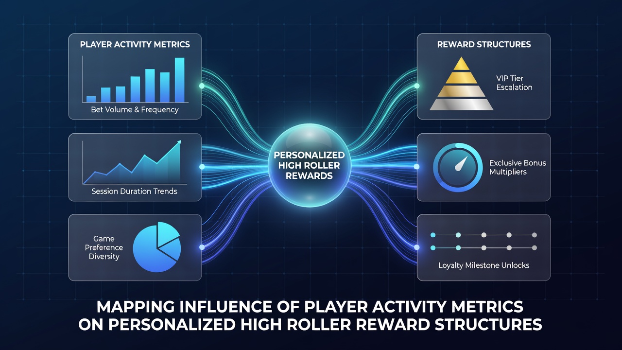 Analytics dashboard displaying high roller segmentation and reward personalization in virtual casino environments