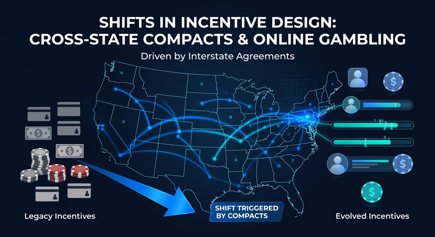 Cross-state gaming compact meeting showing regulatory officials reviewing online gambling incentive structures