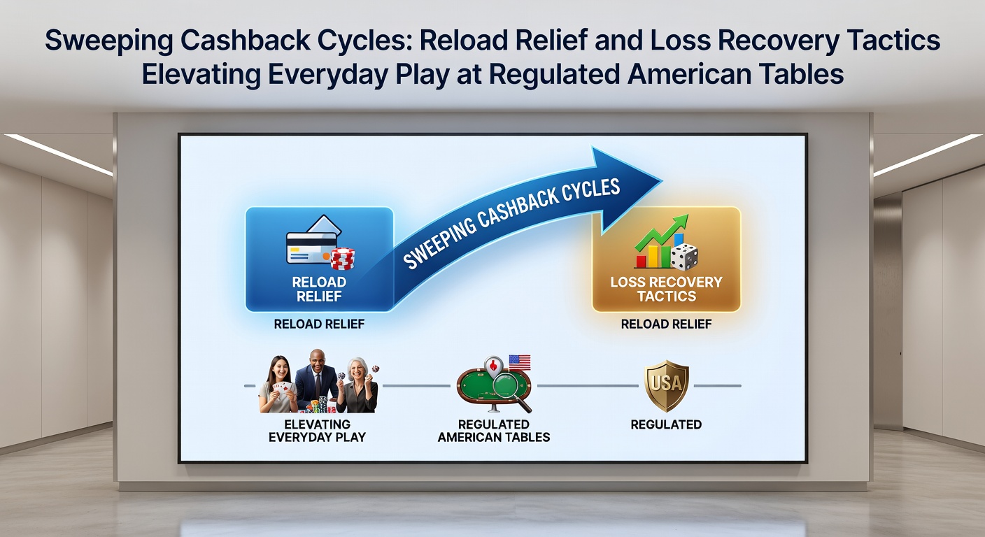 Digital graphic illustrating cashback cycles and reload bonuses boosting player engagement at US online tables