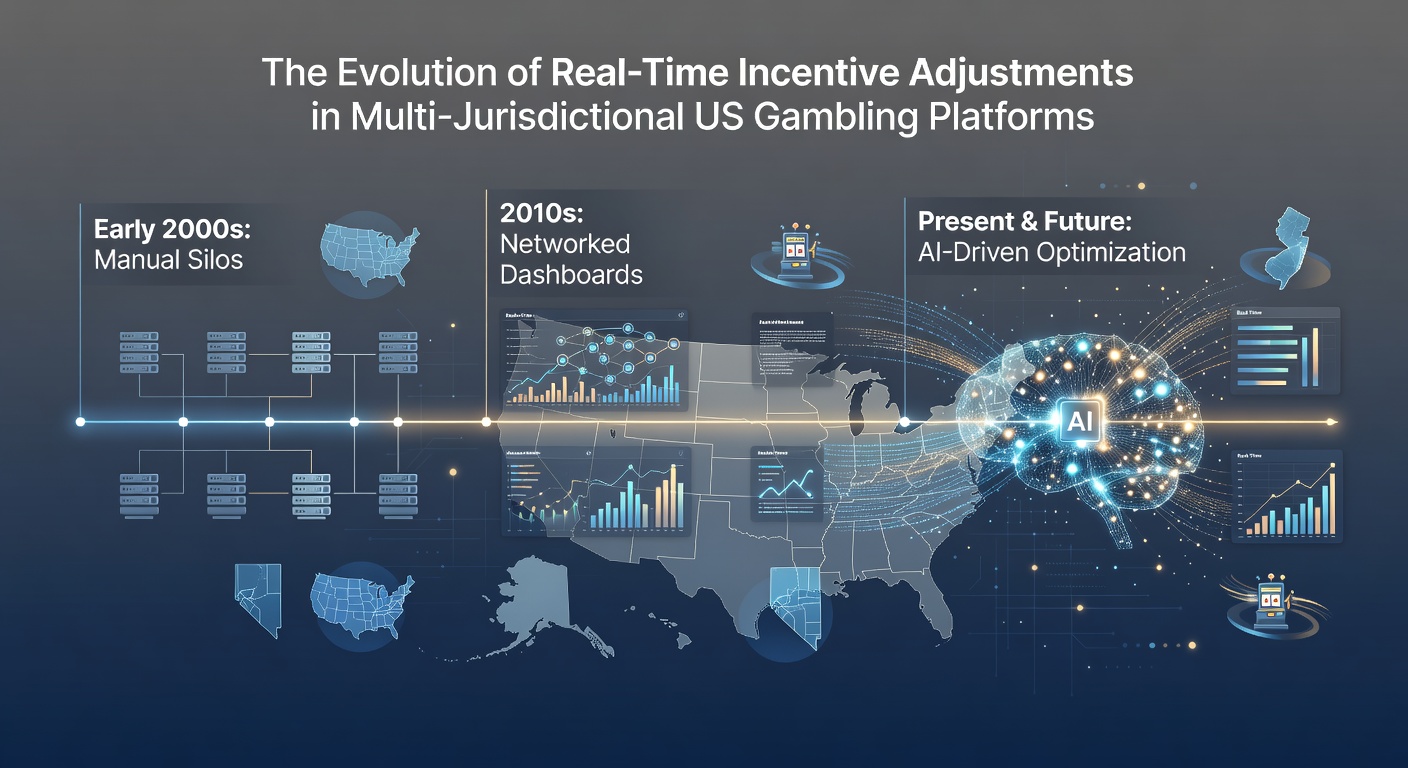 Screenshot of a US online gambling platform dashboard showing real-time bonus adjustments across multiple state jurisdictions