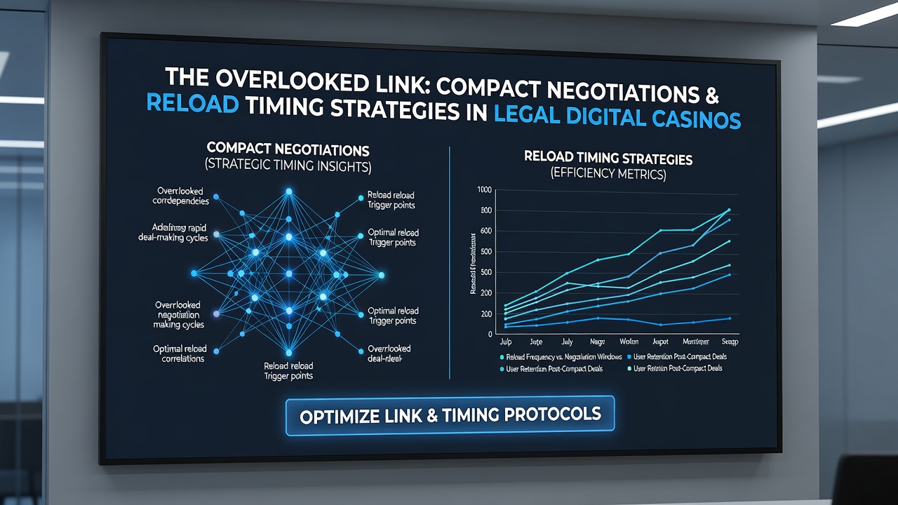 Timeline graphic illustrating compact negotiation milestones and corresponding reload bonus activation dates in regulated markets